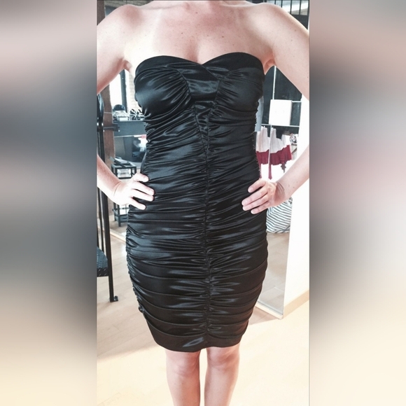 Ruby Rox Vintage Strapless Black Dress - Picture 1 of 6